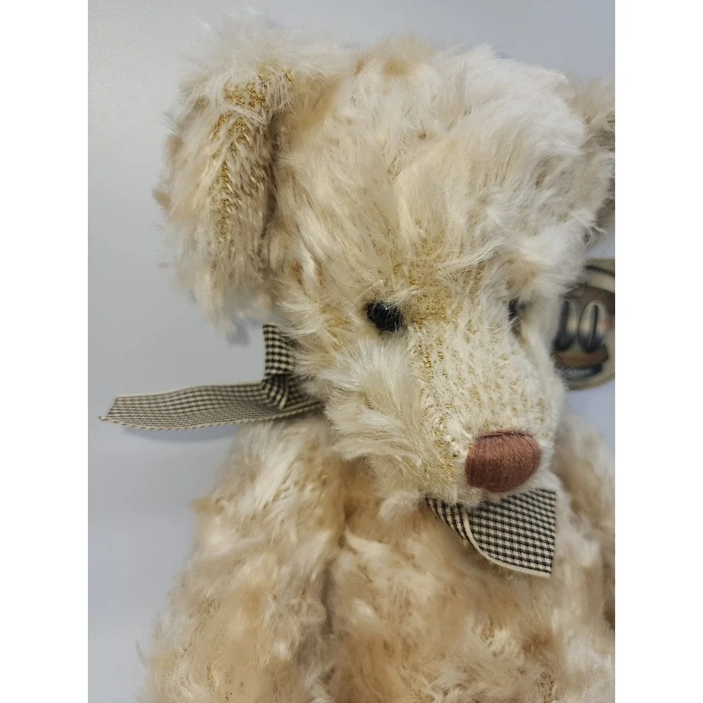 Russ Berrie Claridge Teddy Bear 100th Anniversary Collection Plush Cream Bow